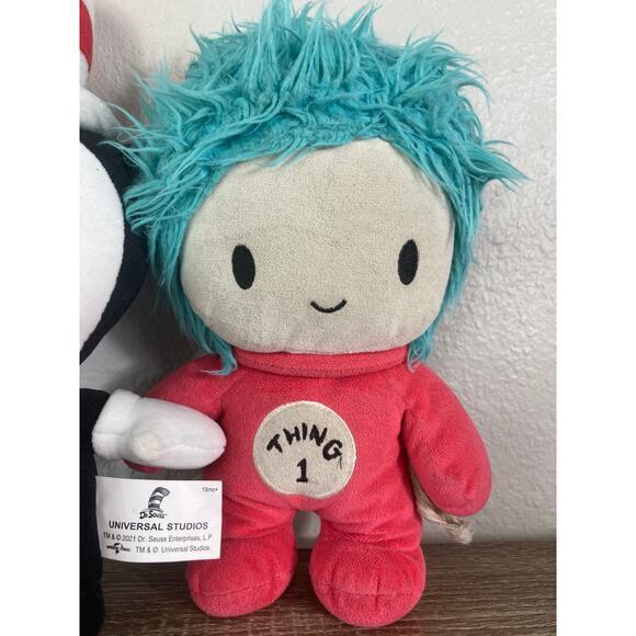 Universal Studios Dr. Seuss Cat in The Hat & Thing 1 Plush‎ Dolls - Picture 3 of 12